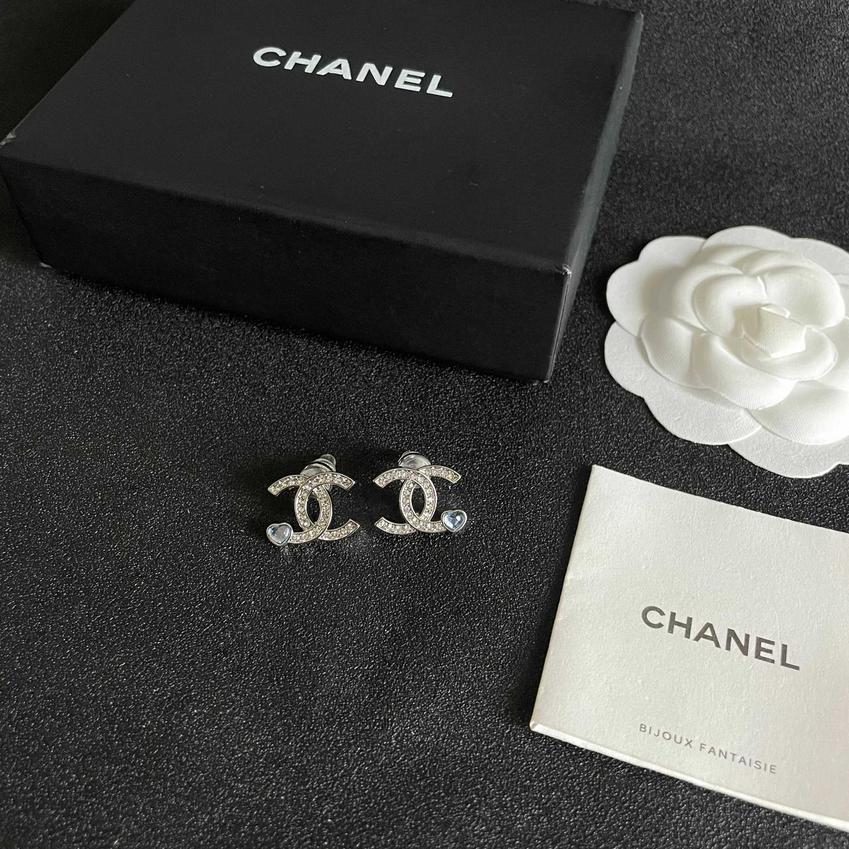 Signature Emblem Stud Earrings in Polished Metal-Tone – Design 052 close-up detail