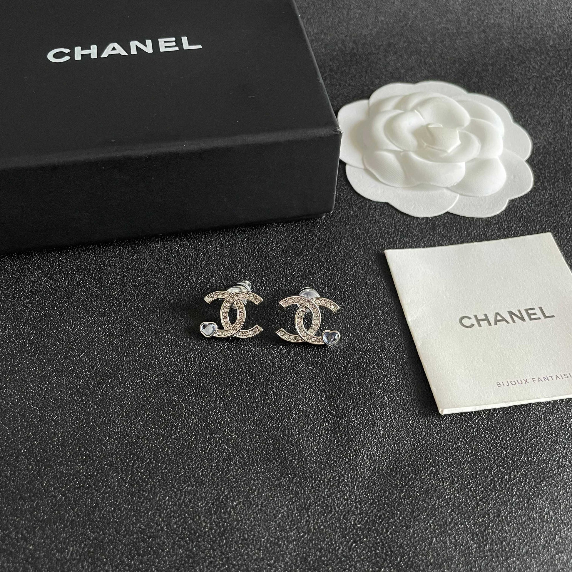 Signature Emblem Stud Earrings in Polished Metal-Tone – Design 052 styled product view