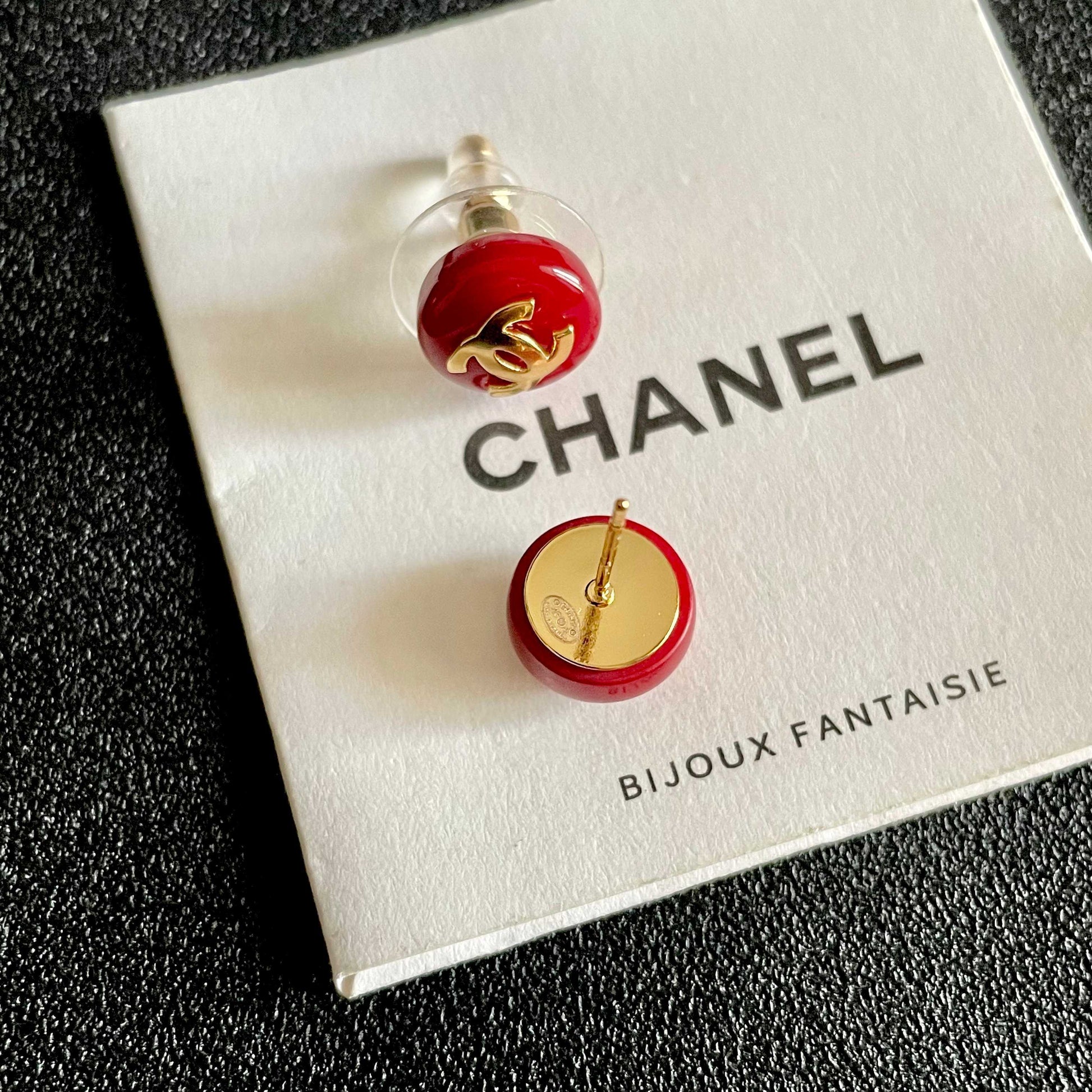 Signature Emblem Stud Earrings in Polished Metal-Tone – Design 049 main product view