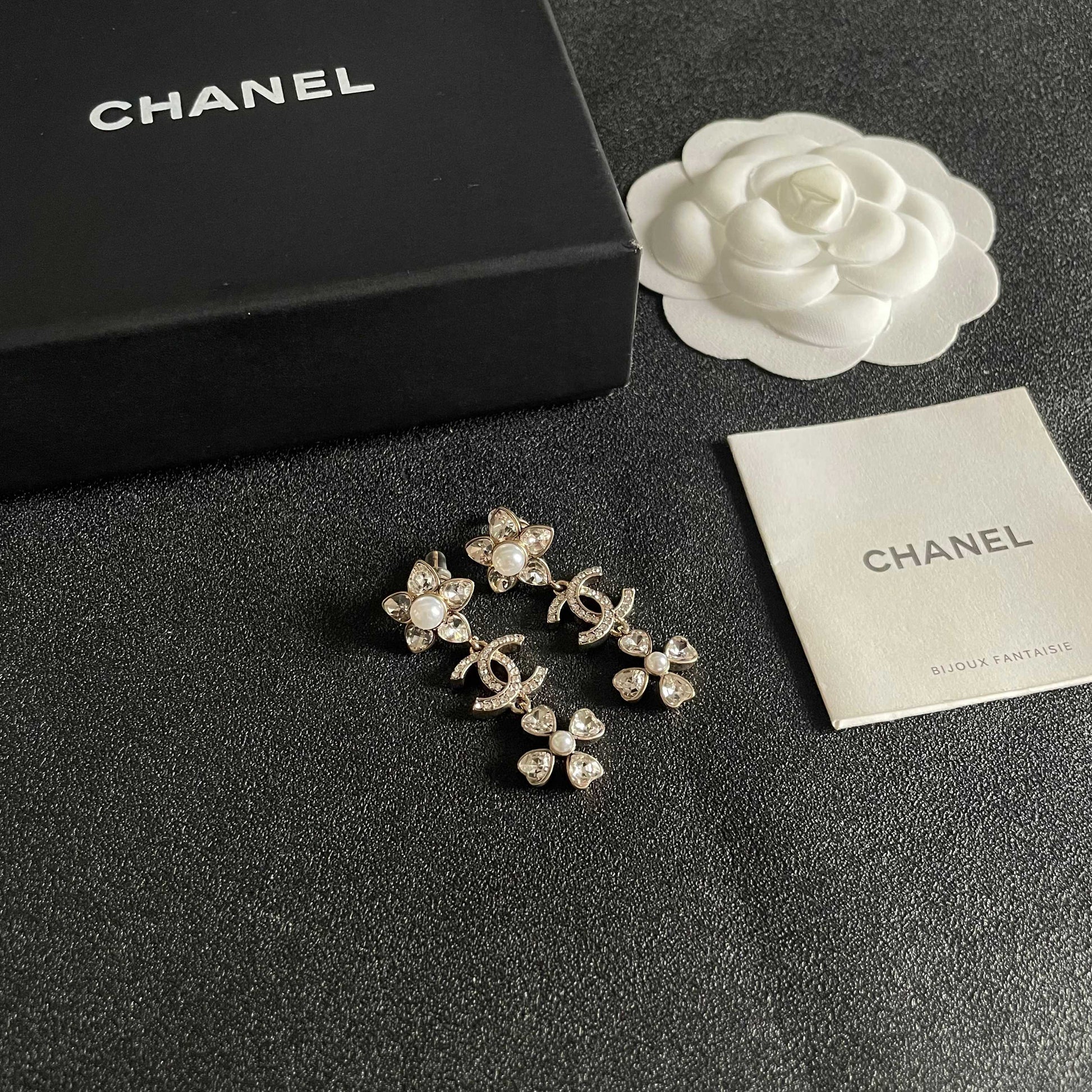 Signature Emblem Stud Earrings in Polished Metal-Tone – Design 047 styled product view