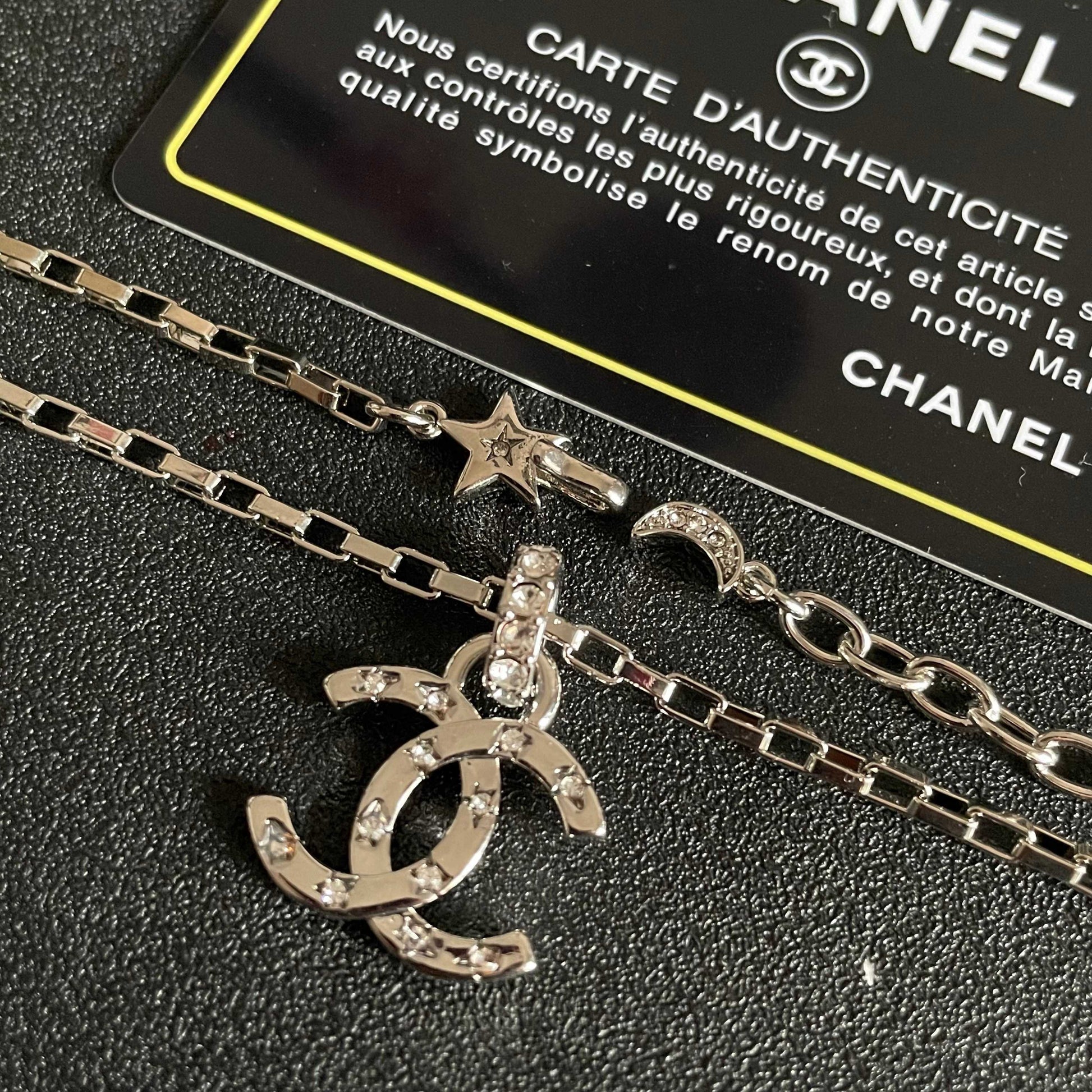Double-C Emblem Crystal-Accent Pendant Necklace – Design 032 main product view