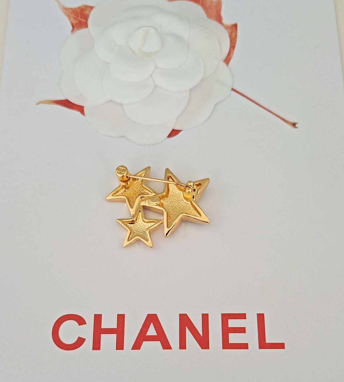 Signature Emblem Brooch in Gold-Tone – Design 013 front product view