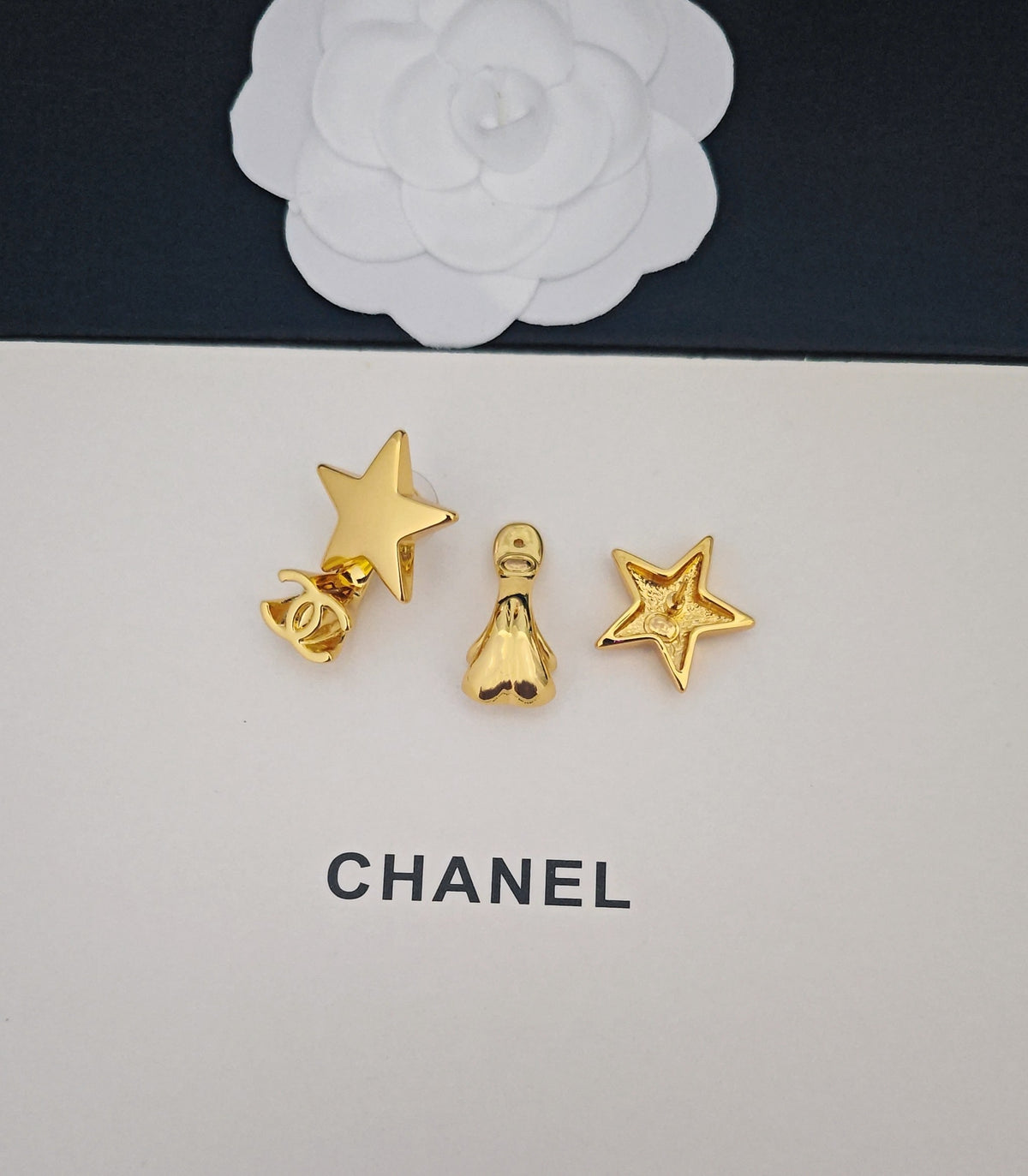 Signature Emblem Statement Earrings in Gold-Tone – Design 002 main product view