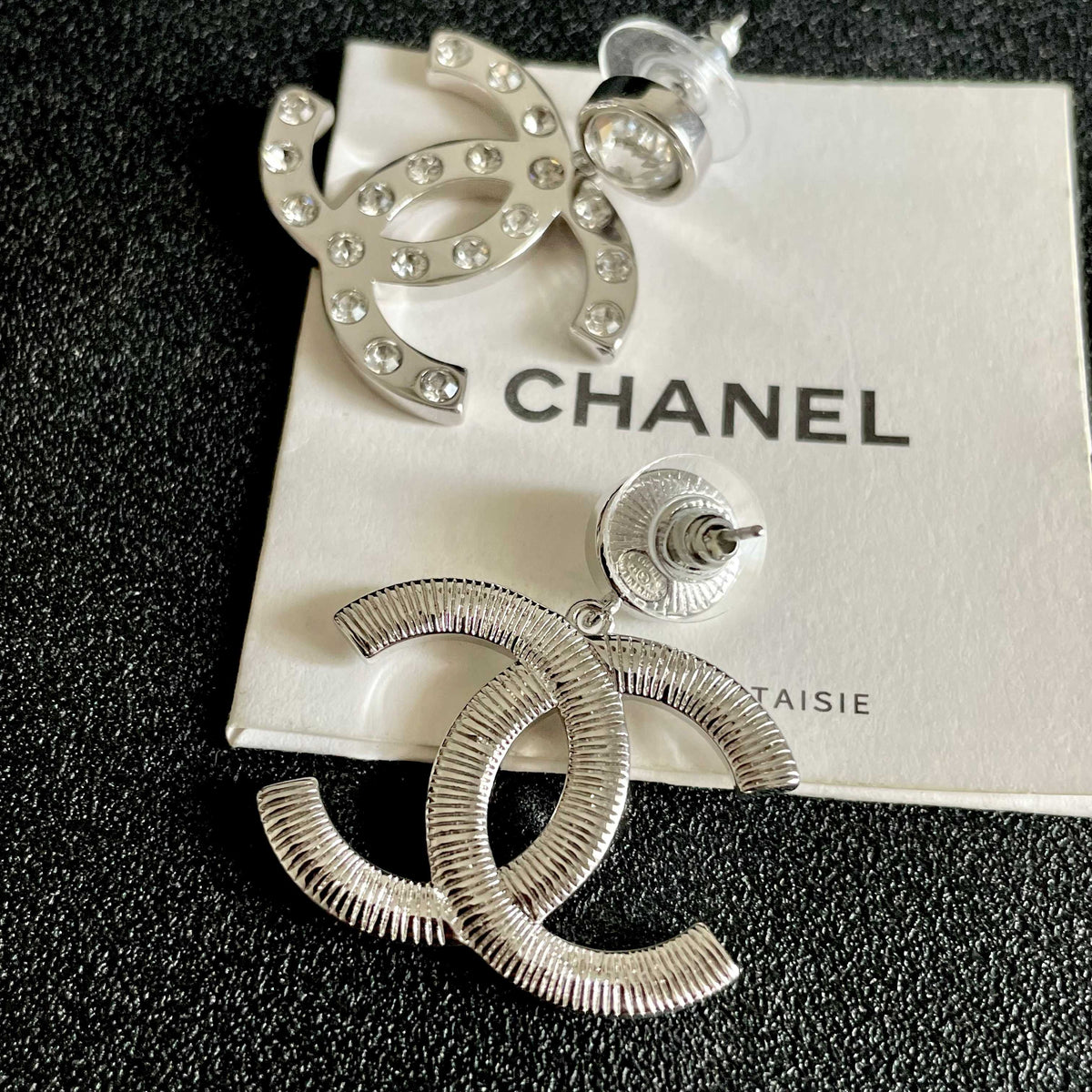 Signature Emblem Stud Earrings in Polished Metal-Tone – Design 081 main product view
