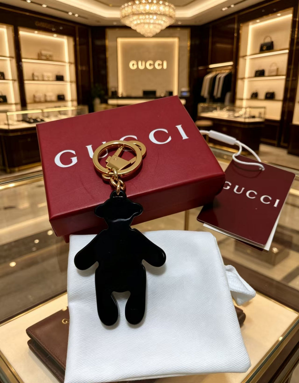 Key Jewelry Accessory in Gold-Tone – Black Detail styled product view