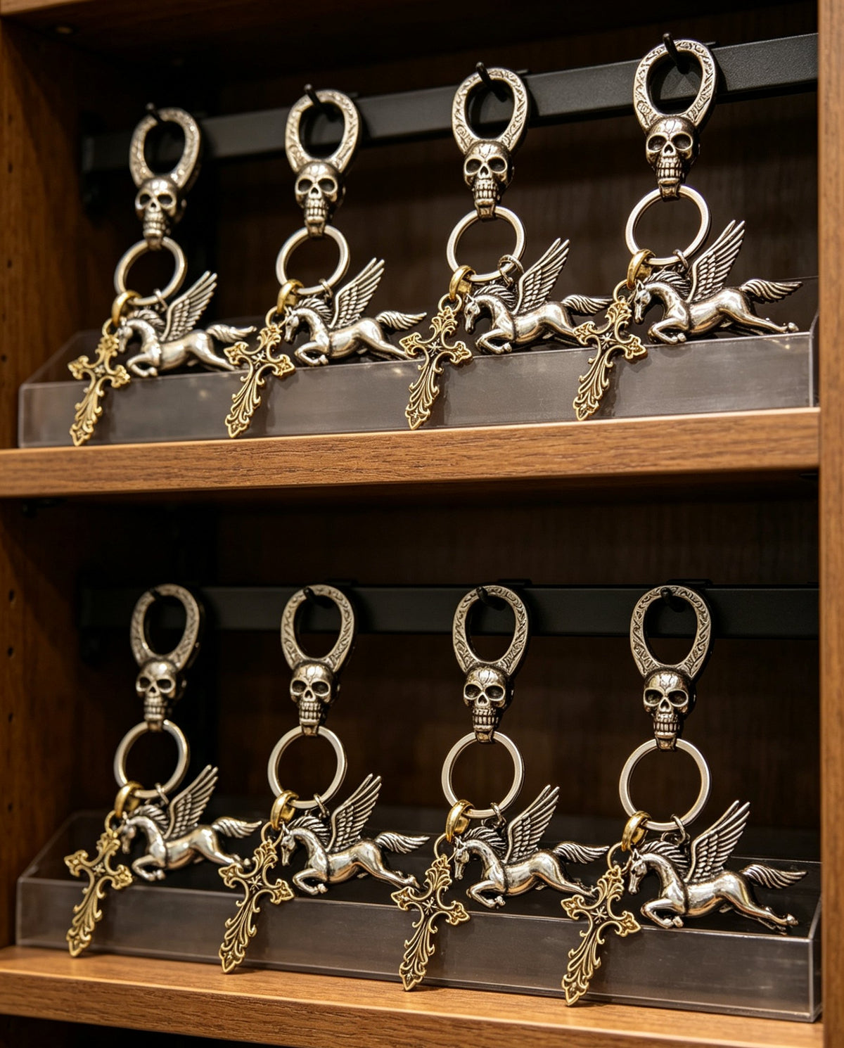 Signature Emblem Jewelry Accessory in Polished Metal-Tone – Design 067 detail view