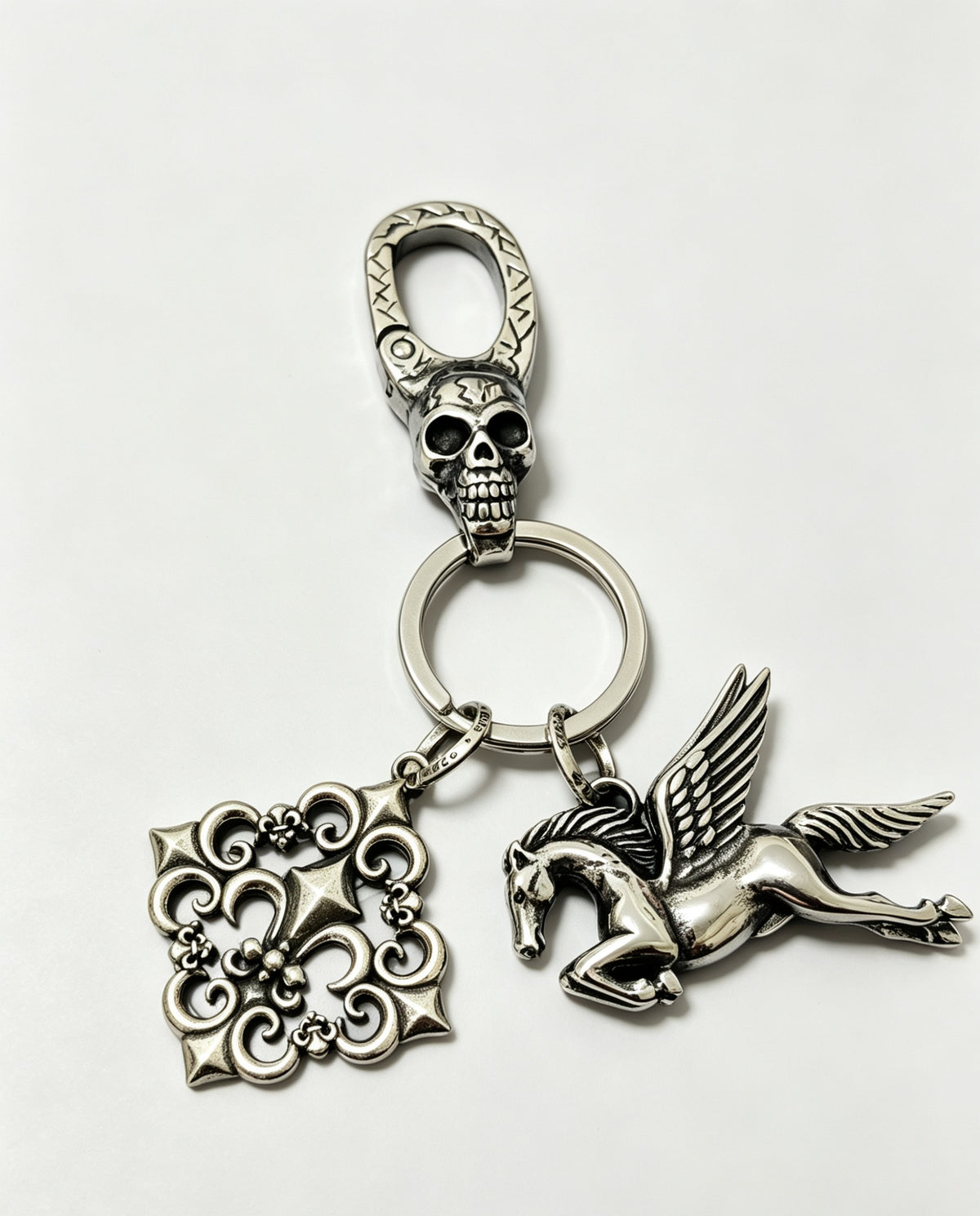 Square Jewelry Accessory in Polished Metal-Tone detail view