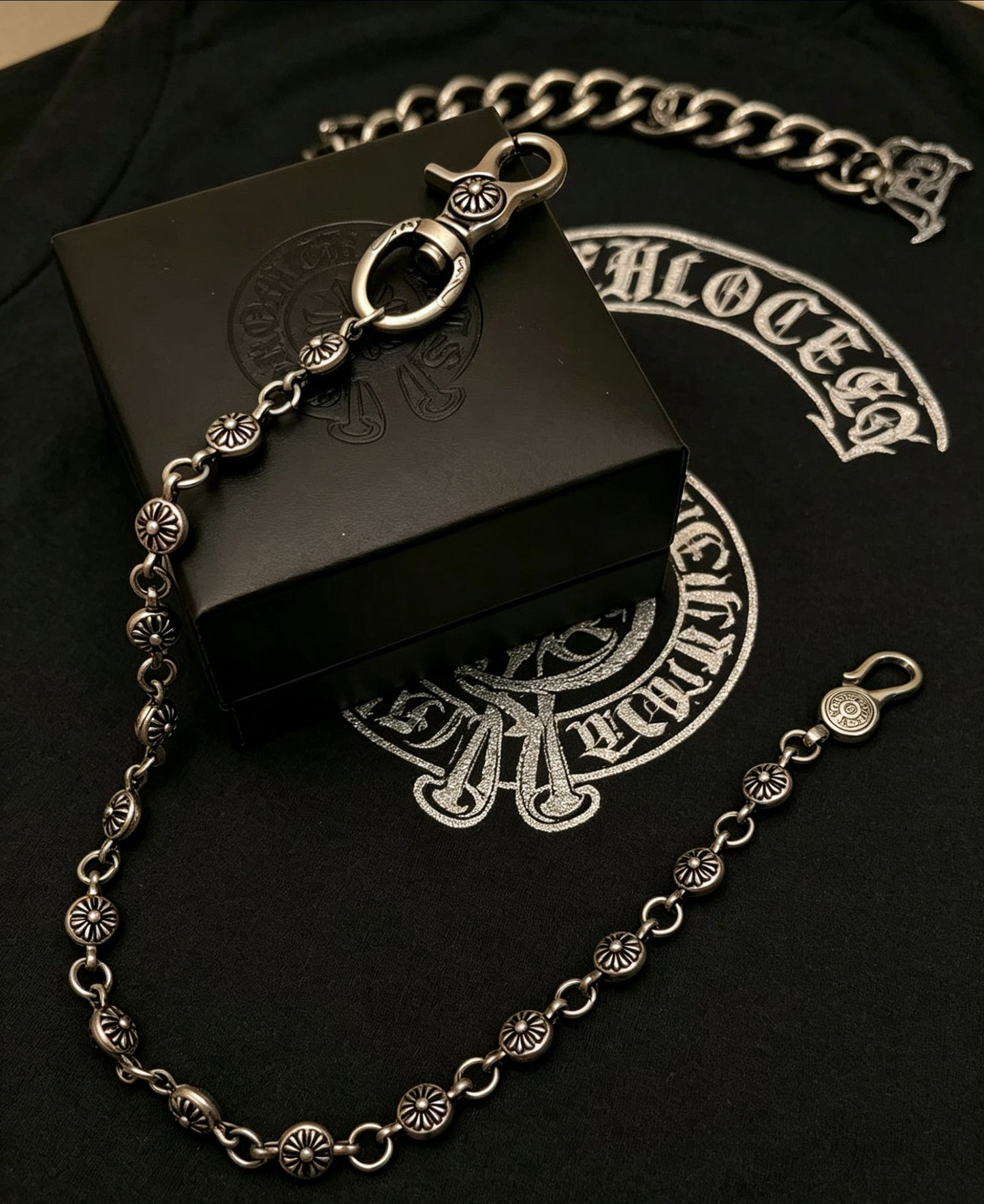 Floral Cross Multi-Use Chain Accessory – Design 03 detail view