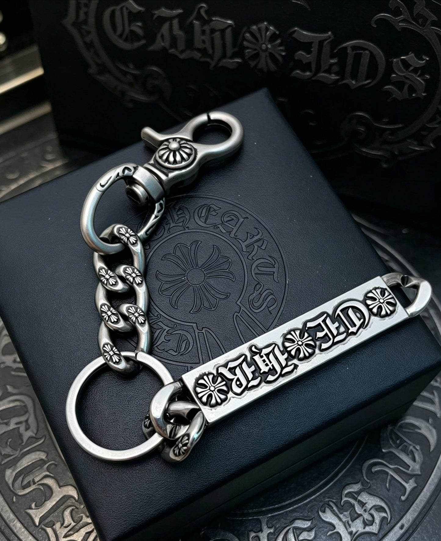 Floral Cross Multi-Use Chain Accessory – Design 09 main product view