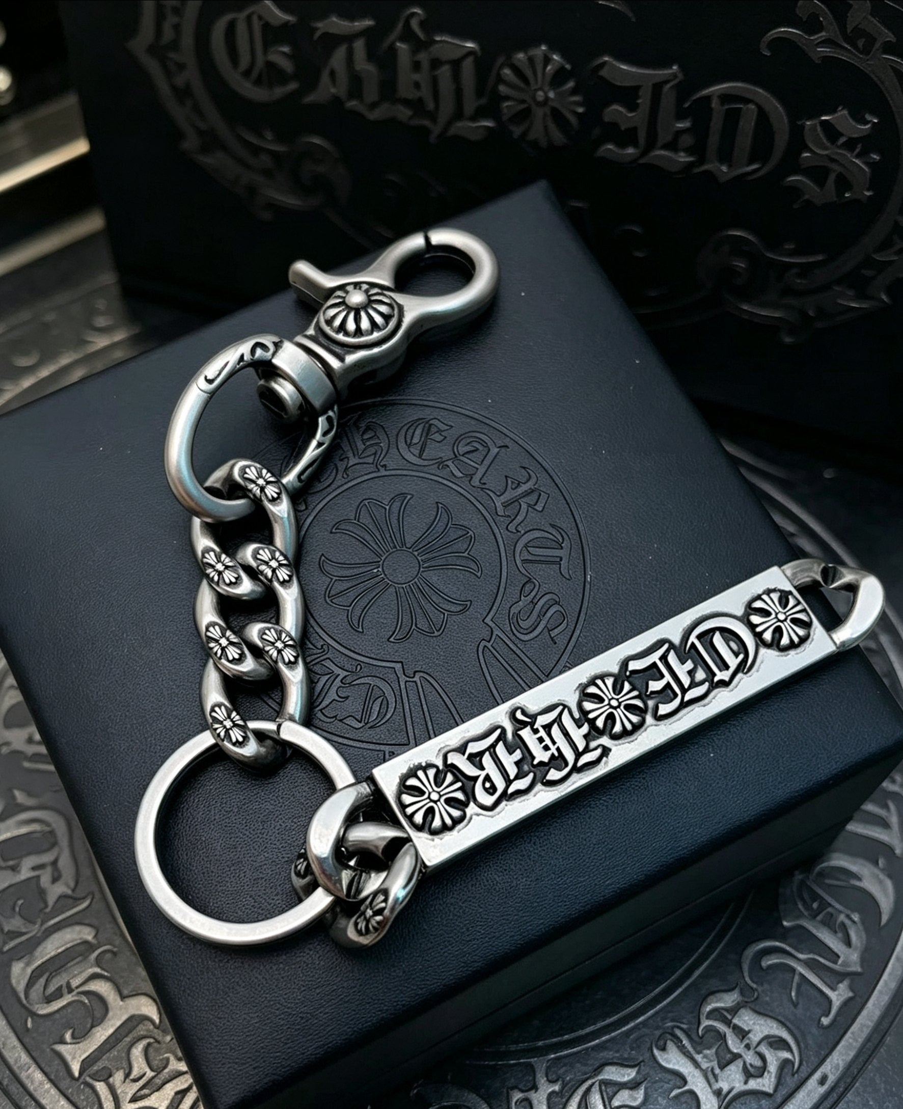 Floral Cross Multi-Use Chain Accessory – Design 09 main product view