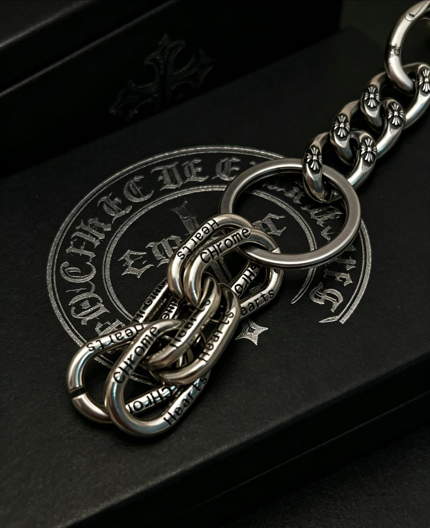 Floral Cross Multi-Use Chain Accessory – Design 08 close-up detail