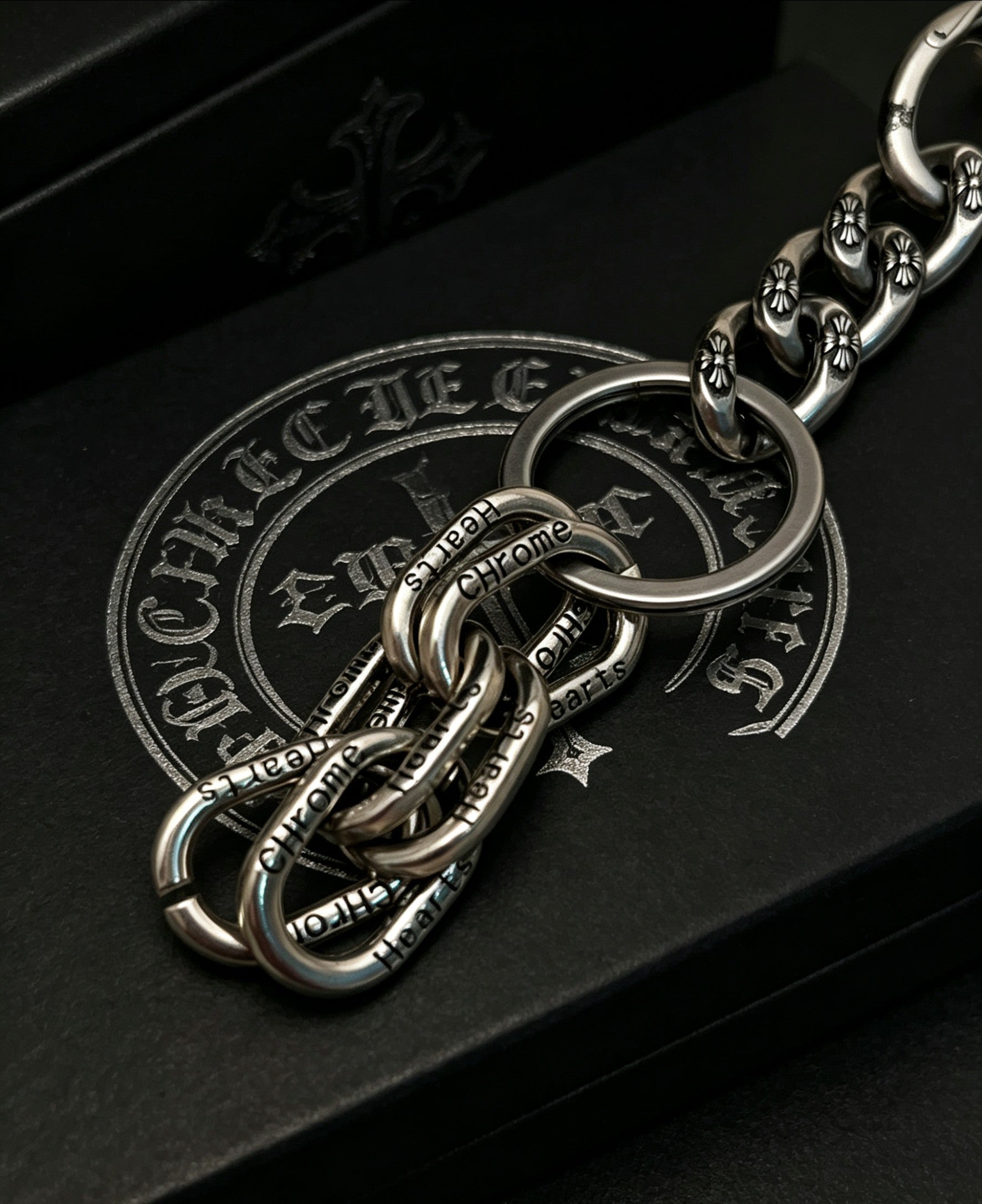 Floral Cross Multi-Use Chain Accessory – Design 08 close-up detail