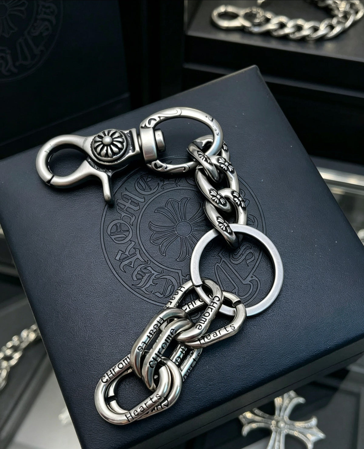 Floral Cross Multi-Use Chain Accessory – Design 01 main product view