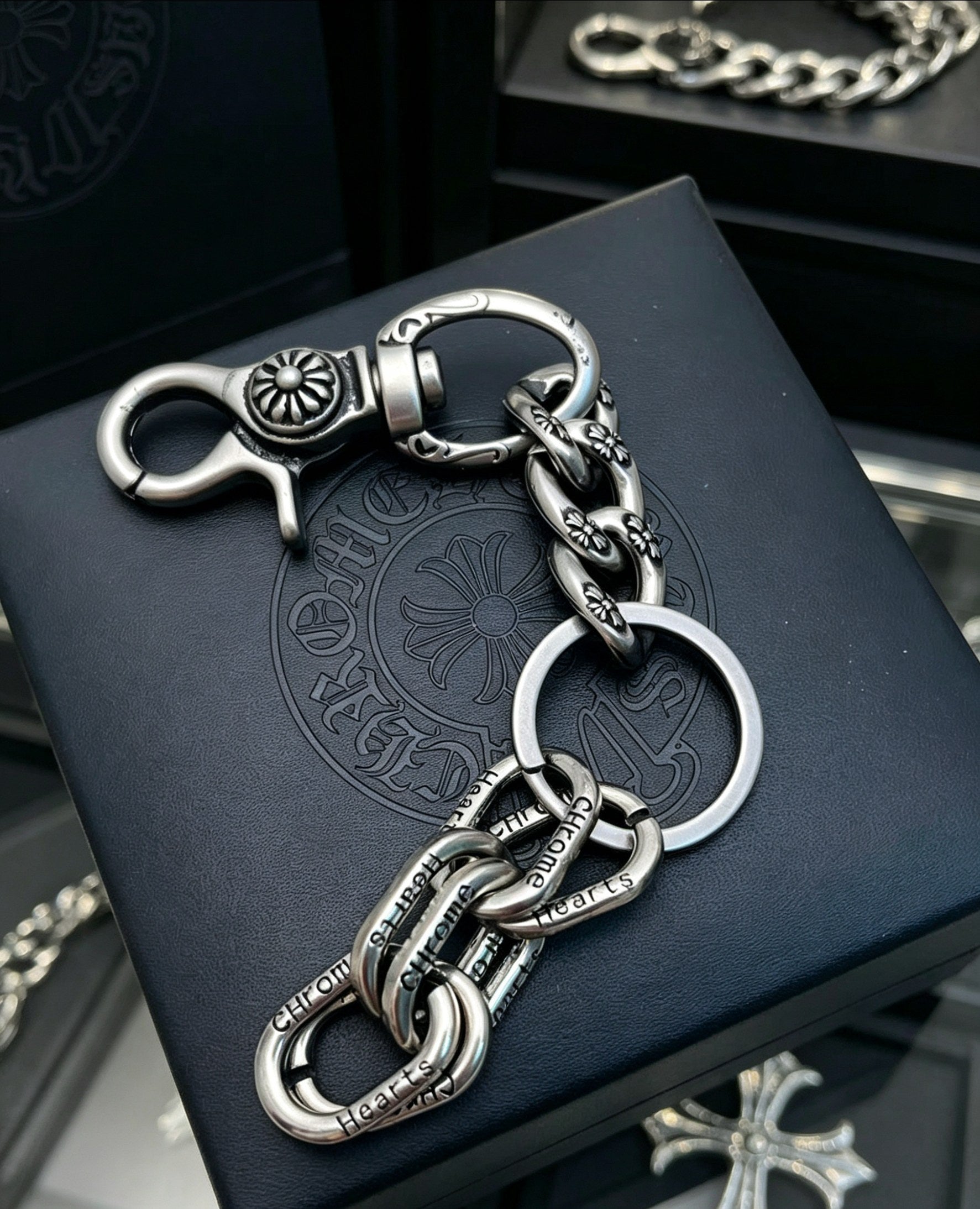 Floral Cross Multi-Use Chain Accessory – Design 01 main product view