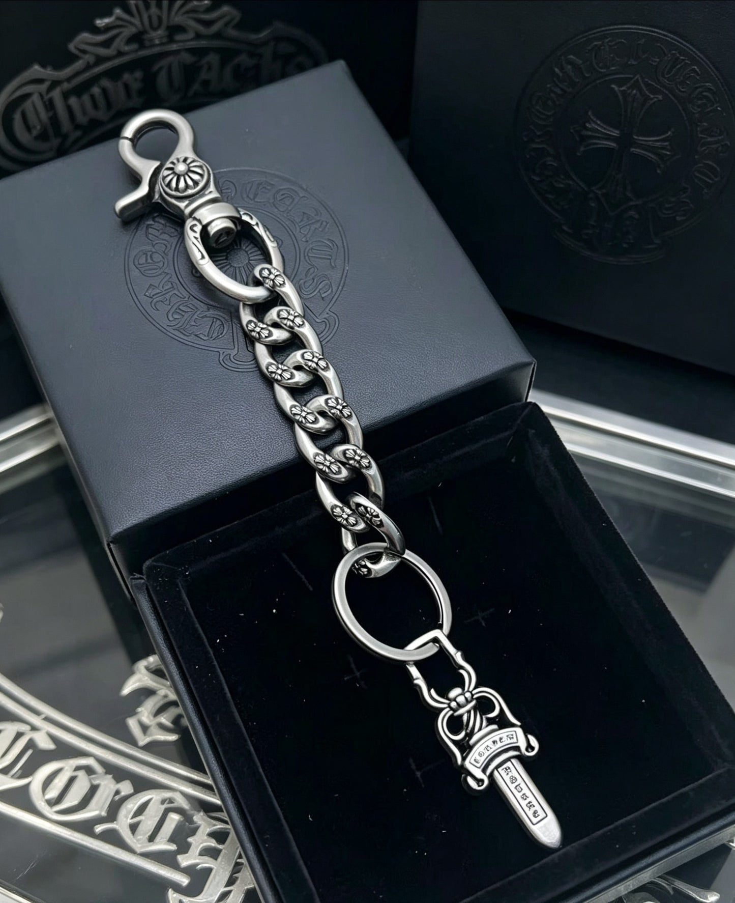 Dagger Multi-Use Chain Accessory – Dagger Detail – Design 06 front product view