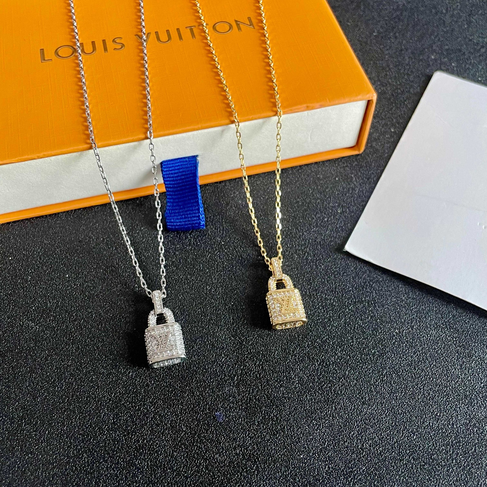Geometric Emblem Pendant Necklace in Gold-Tone – Design 064 close-up detail