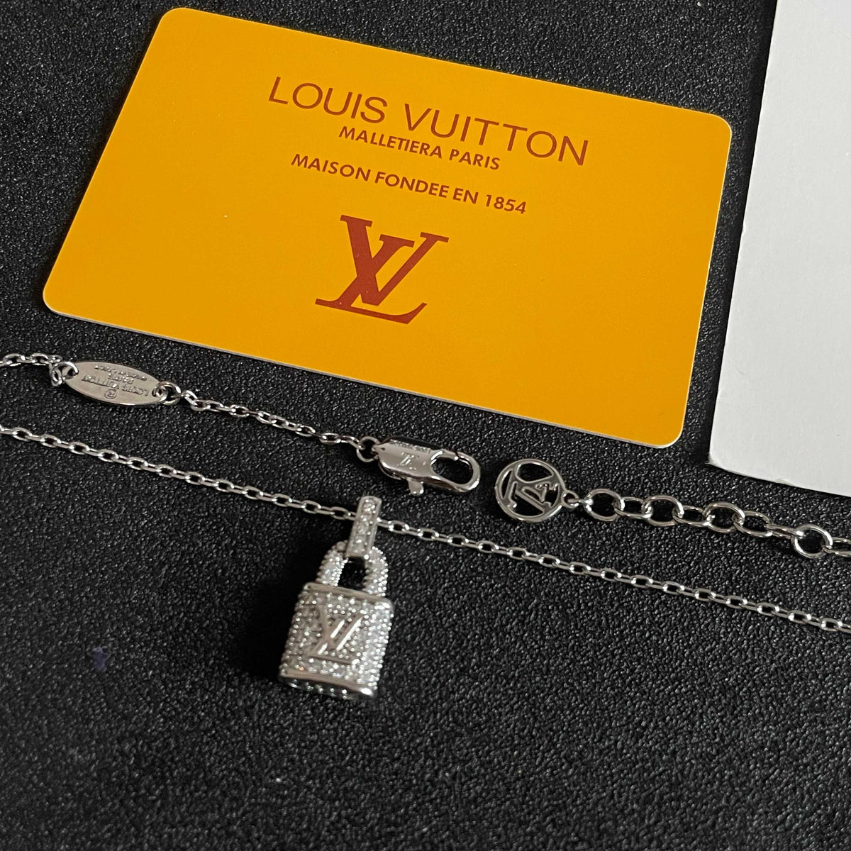 Geometric Emblem Pendant Necklace in Gold-Tone – Design 064 main product view