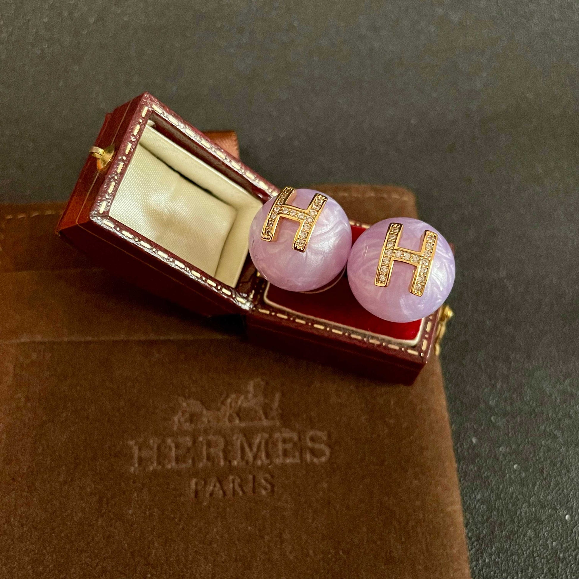 Horse Statement Earrings in Polished Metal-Tone – Design 003 front product view