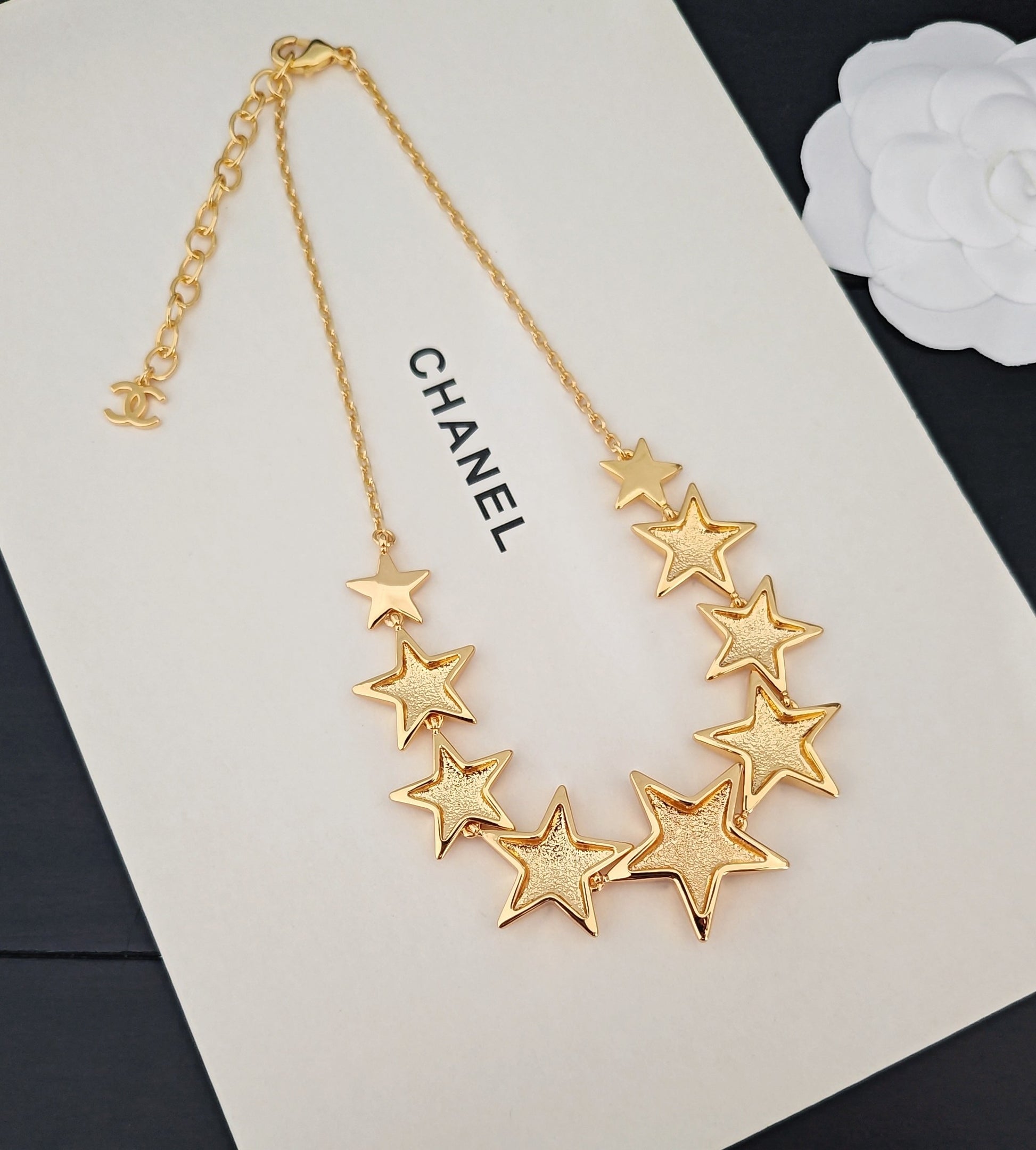 Signature Emblem Pendant Necklace in Gold-Tone – Design 043 styled product view