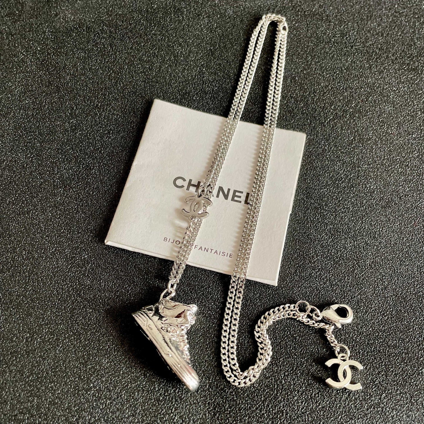 Signature Emblem Pendant Necklace in Polished Metal-Tone – Design 102 detail view