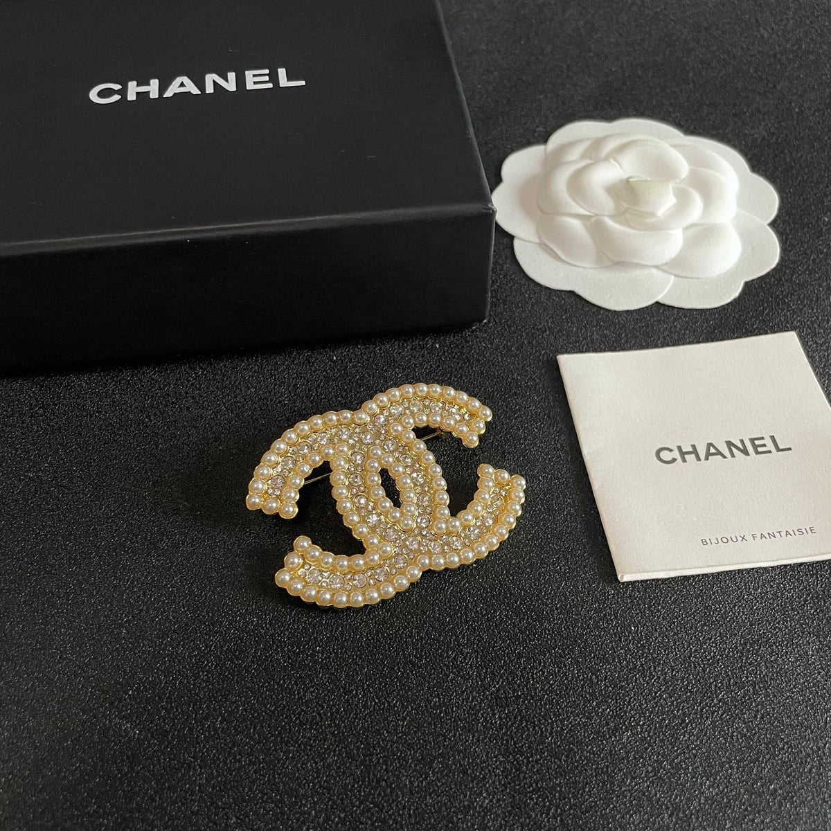 Signature Emblem Brooch in Polished Metal-Tone – Design 050 styled product view
