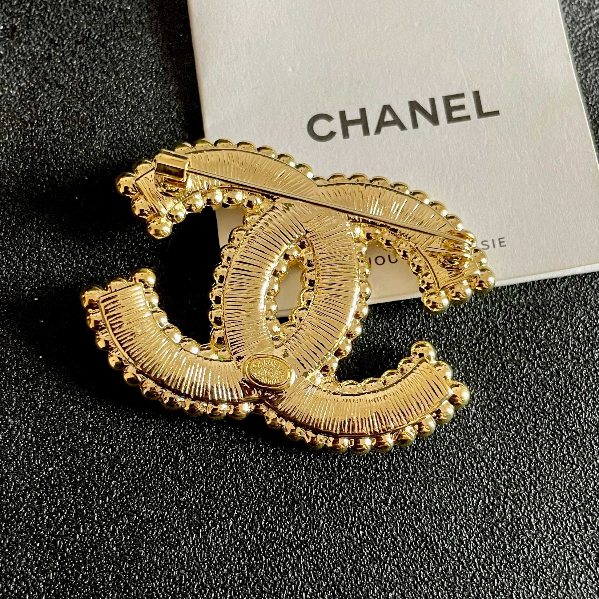 Signature Emblem Brooch in Polished Metal-Tone – Design 050 main product view