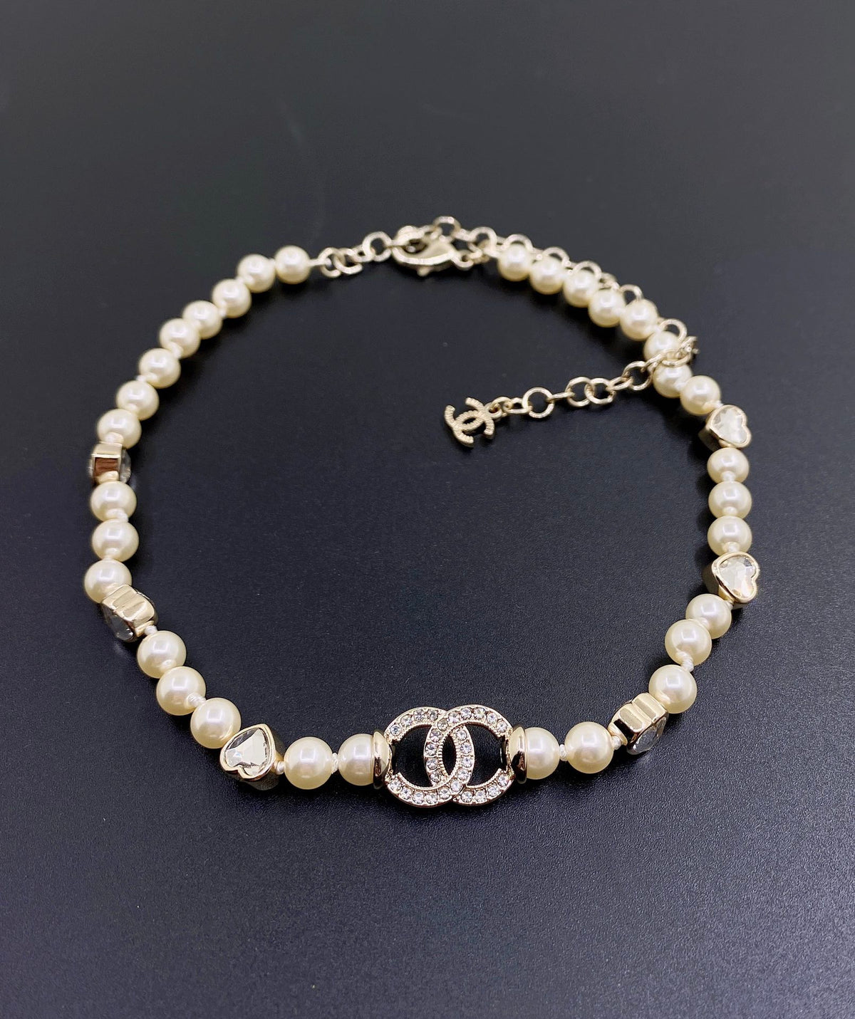 Heart Pearl-Detail Pendant Necklace – Pearl Detail – Design 006 main product view