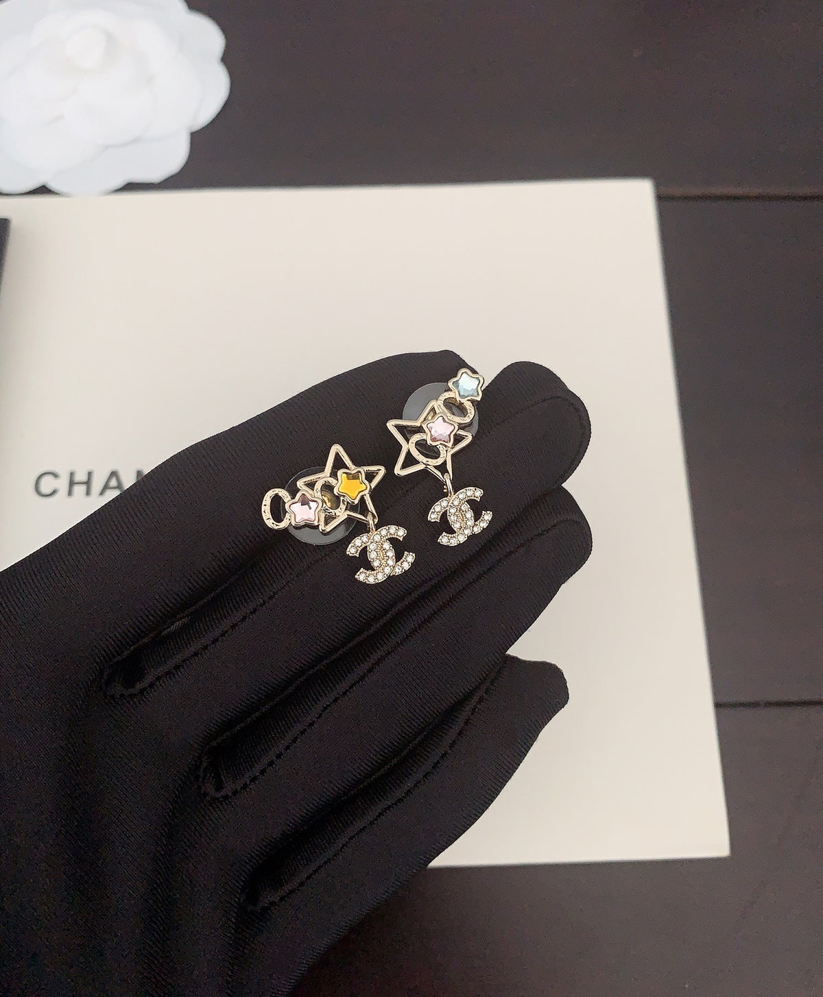 Signature Emblem Crystal-Accent Statement Earrings – Design 014 main product view