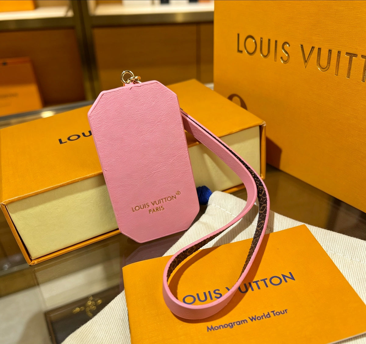 Geometric Emblem Fashion Accessory – Pink Detail close-up detail