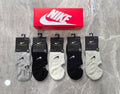 Nike Cotton Visible Branded Cuff Or Emblem Details No-Show Socks - 5-Pair Set