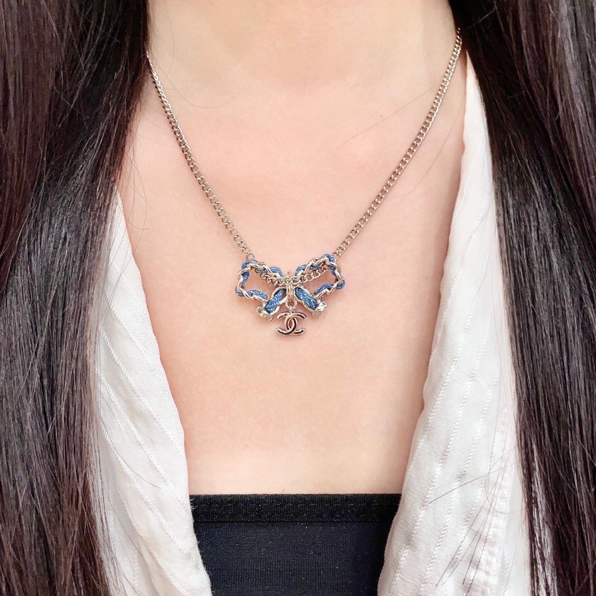 Signature Emblem Pendant Necklace in Polished Metal-Tone – Design 112 detail view
