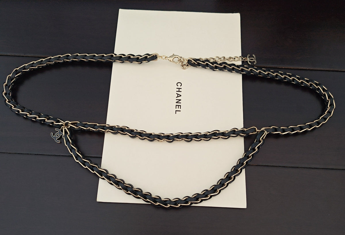Signature Emblem Jewelry Accessory in Gold-Tone – Black Detail – Design 004 front product view