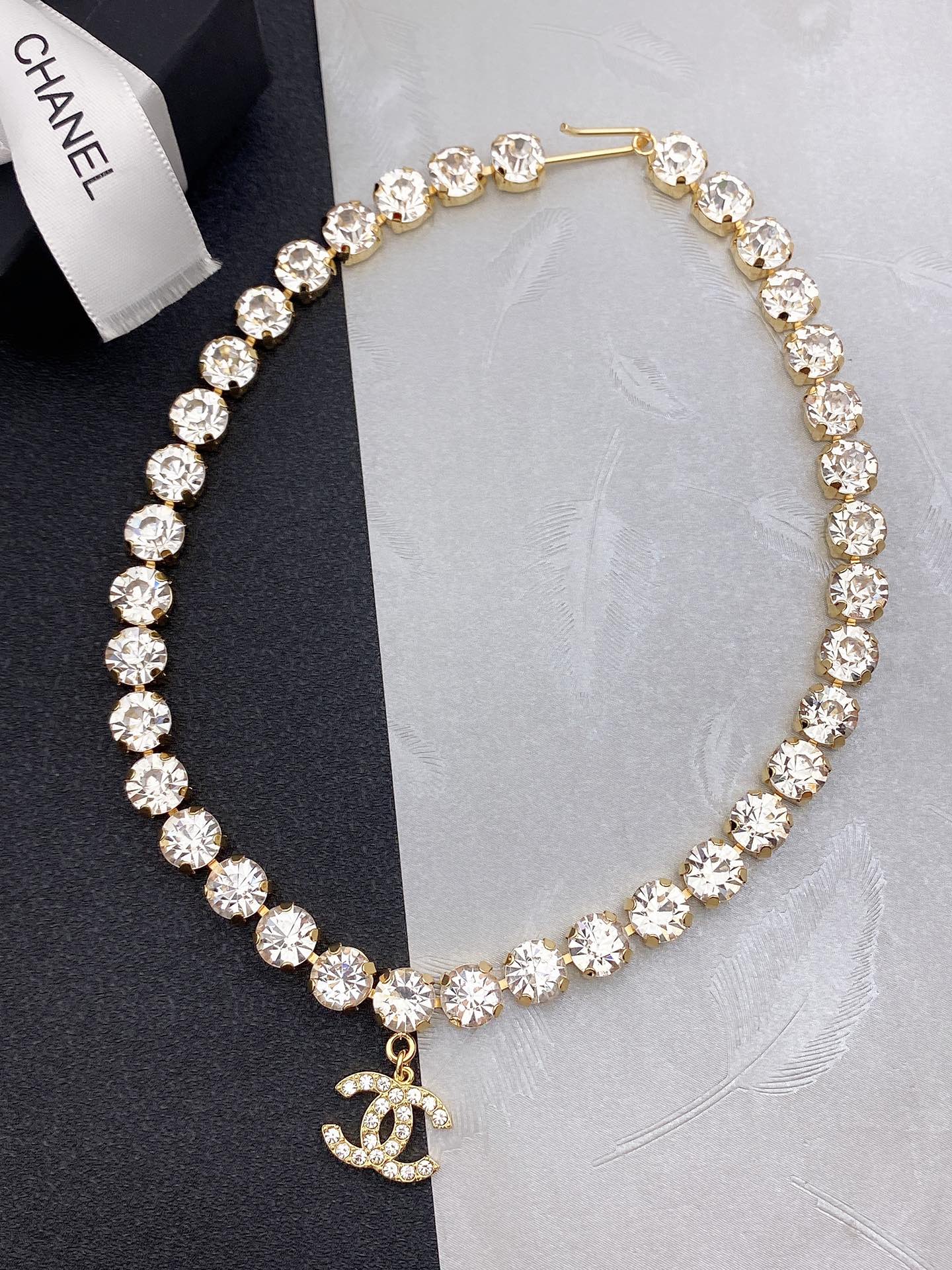 Signature Emblem Crystal-Accent Pendant Necklace – Design 025 main product view