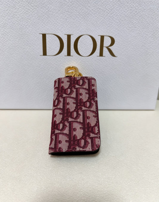 Floral Motif Bag Charm in Gold-Tone with Vintage-Style Finish – Design 001 main product view