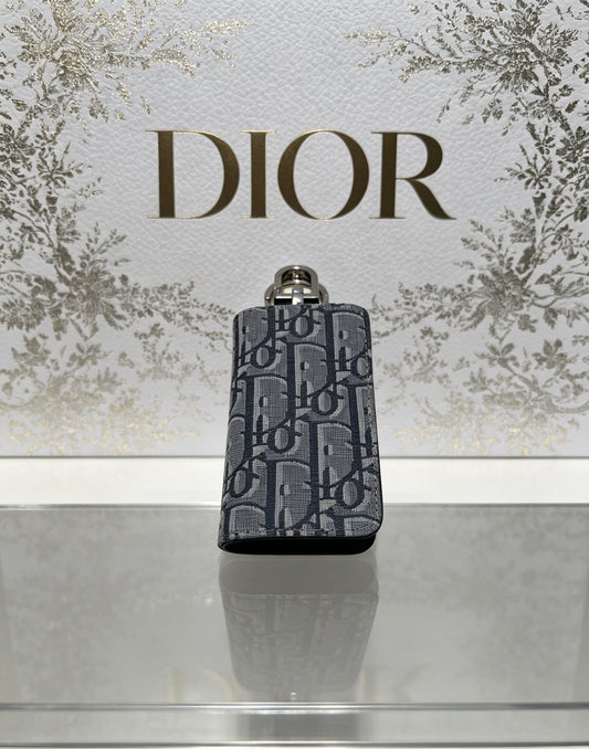 Floral Motif Bag Charm in Silver-Tone with Vintage-Style Finish – Design 002 main product view