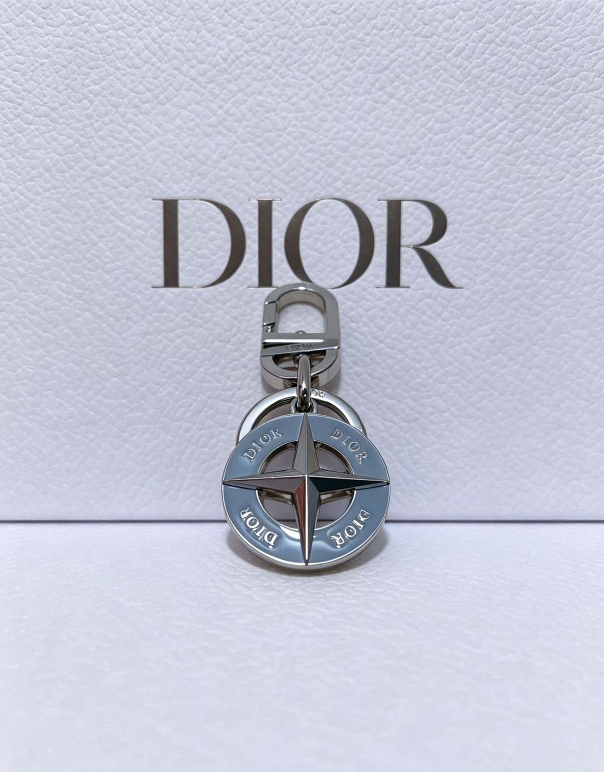 Star Motif Bag Charm in Silver-Tone – Design 004 detail view