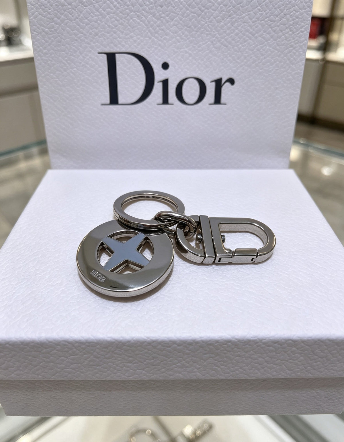 Star Motif Bag Charm in Silver-Tone – Design 004 styled view