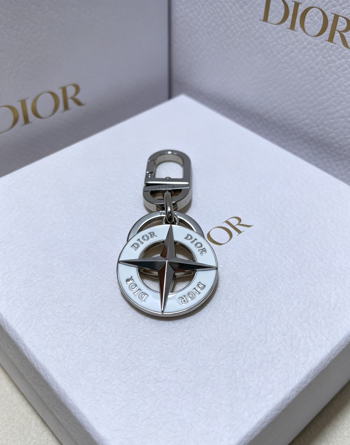 Star Motif Bag Charm in Silver-Tone – Design 003 main product view