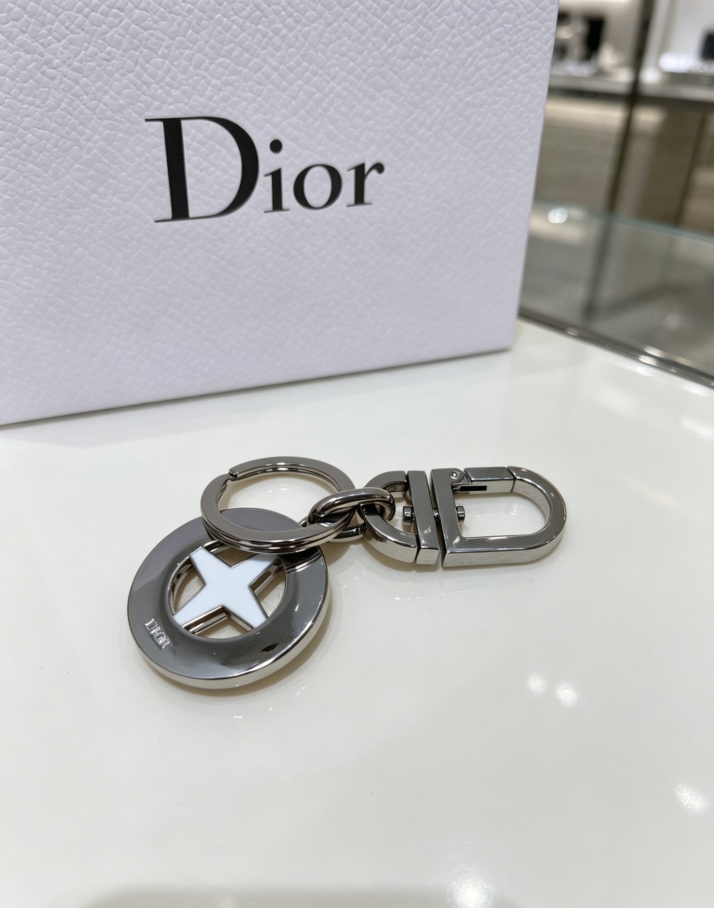 Star Motif Bag Charm in Silver-Tone – Design 003 styled view
