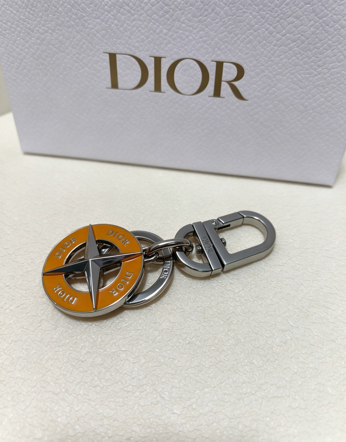 Star Motif Bag Charm in Silver-Tone – Design 001 detail view