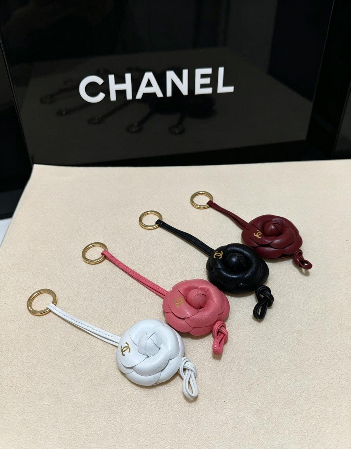 Camellia Jewelry Accessory in Polished Metal-Tone – Camellia Detail – Design 003 styled product view