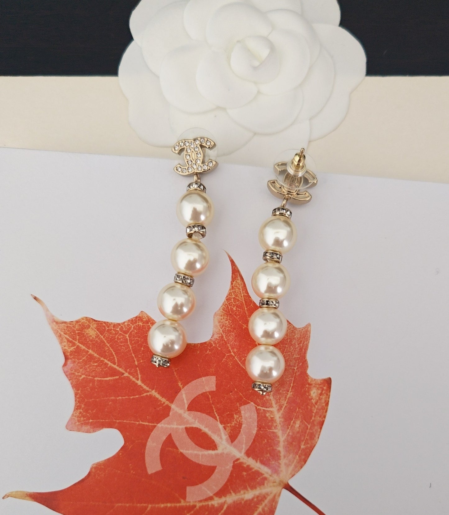 Pearl Pearl-Detail Statement Earrings – Pearl Detail – Design 007 detail view