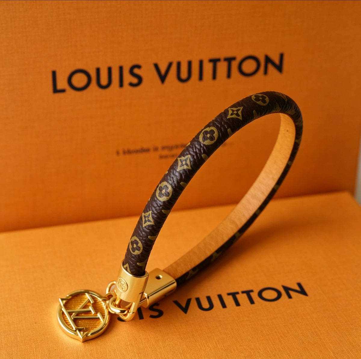 Lock Bracelet in Polished Metal-Tone detail view