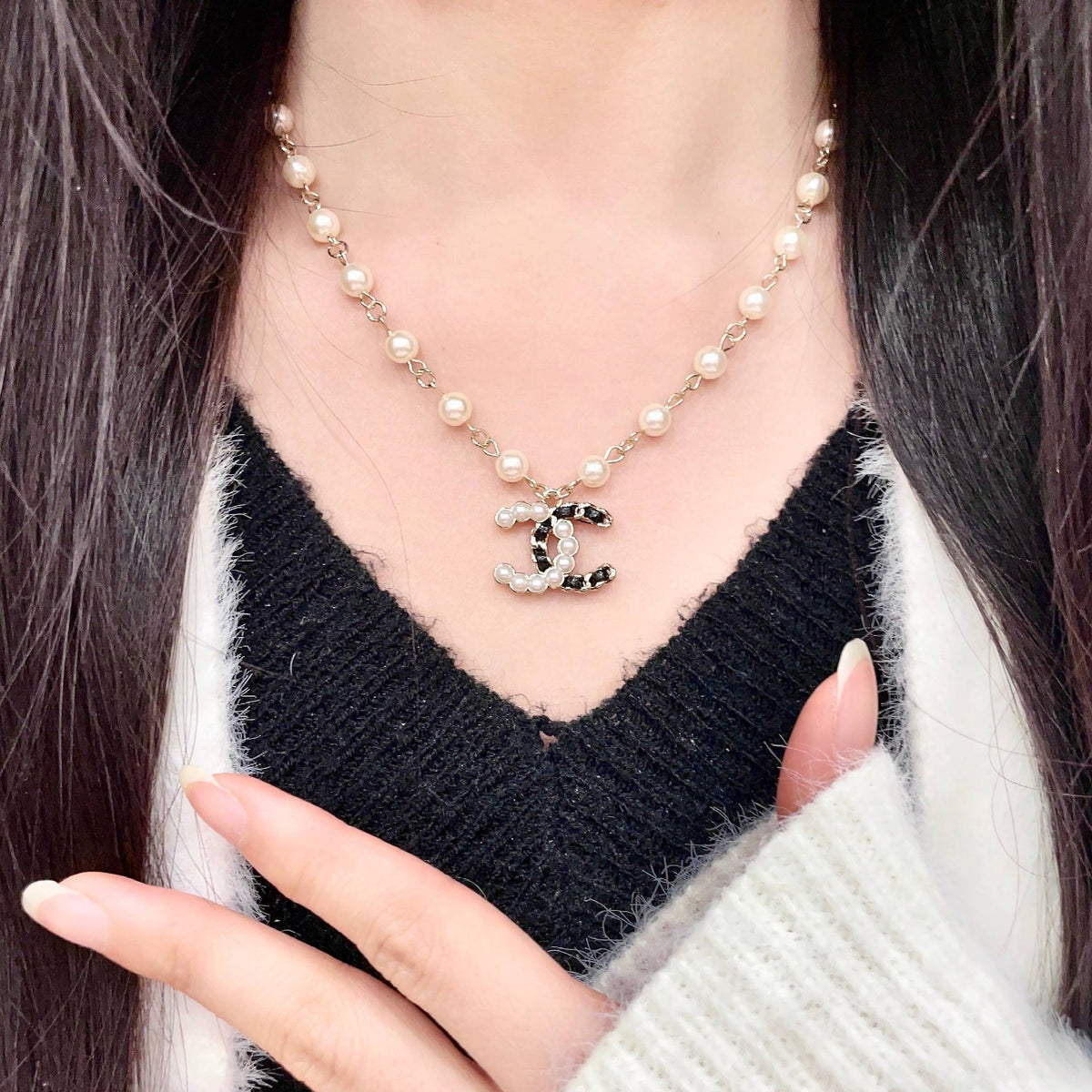 Signature Emblem Pendant Necklace in Polished Metal-Tone – Design 024 front product view