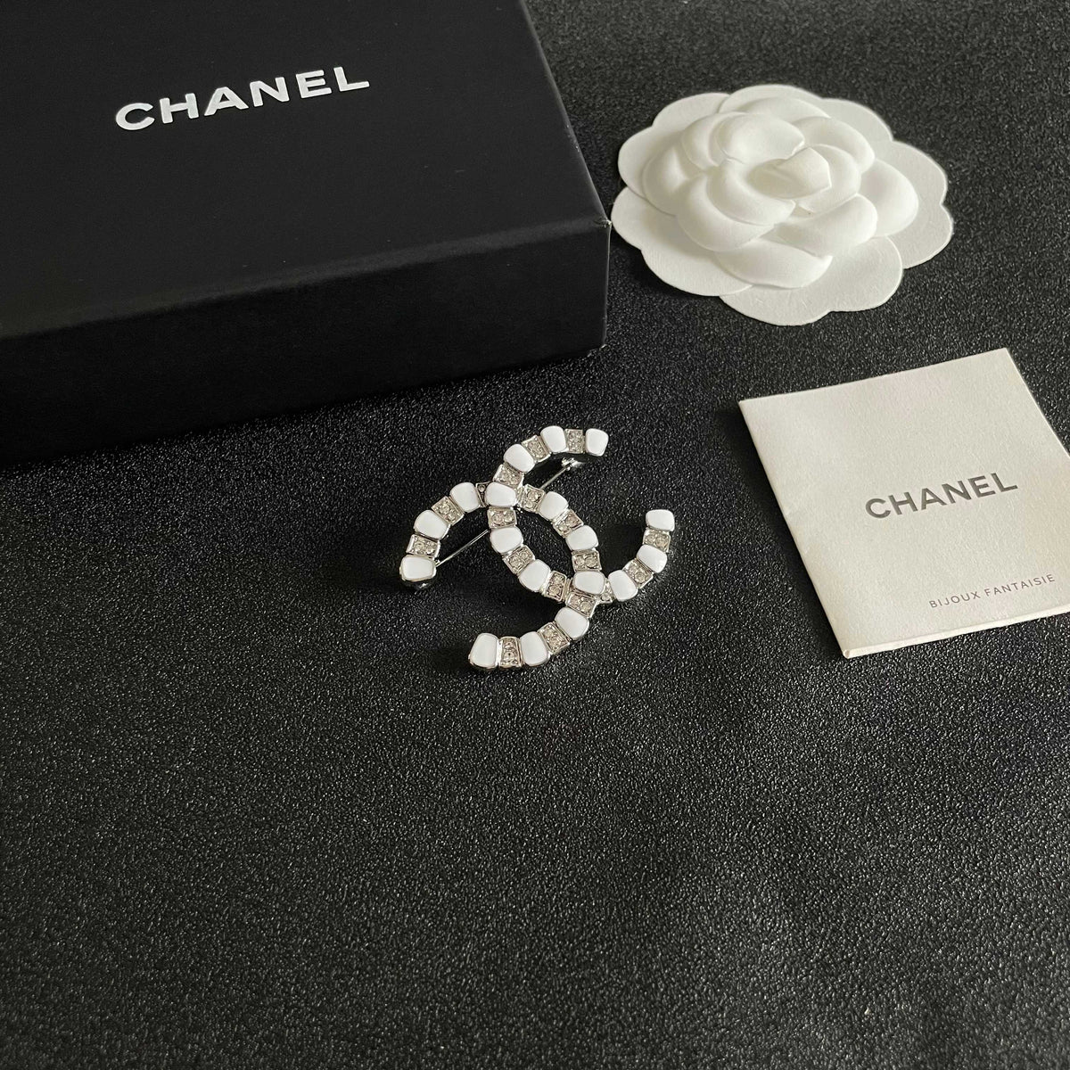 Signature Emblem Brooch in Polished Metal-Tone – Design 013 styled product view
