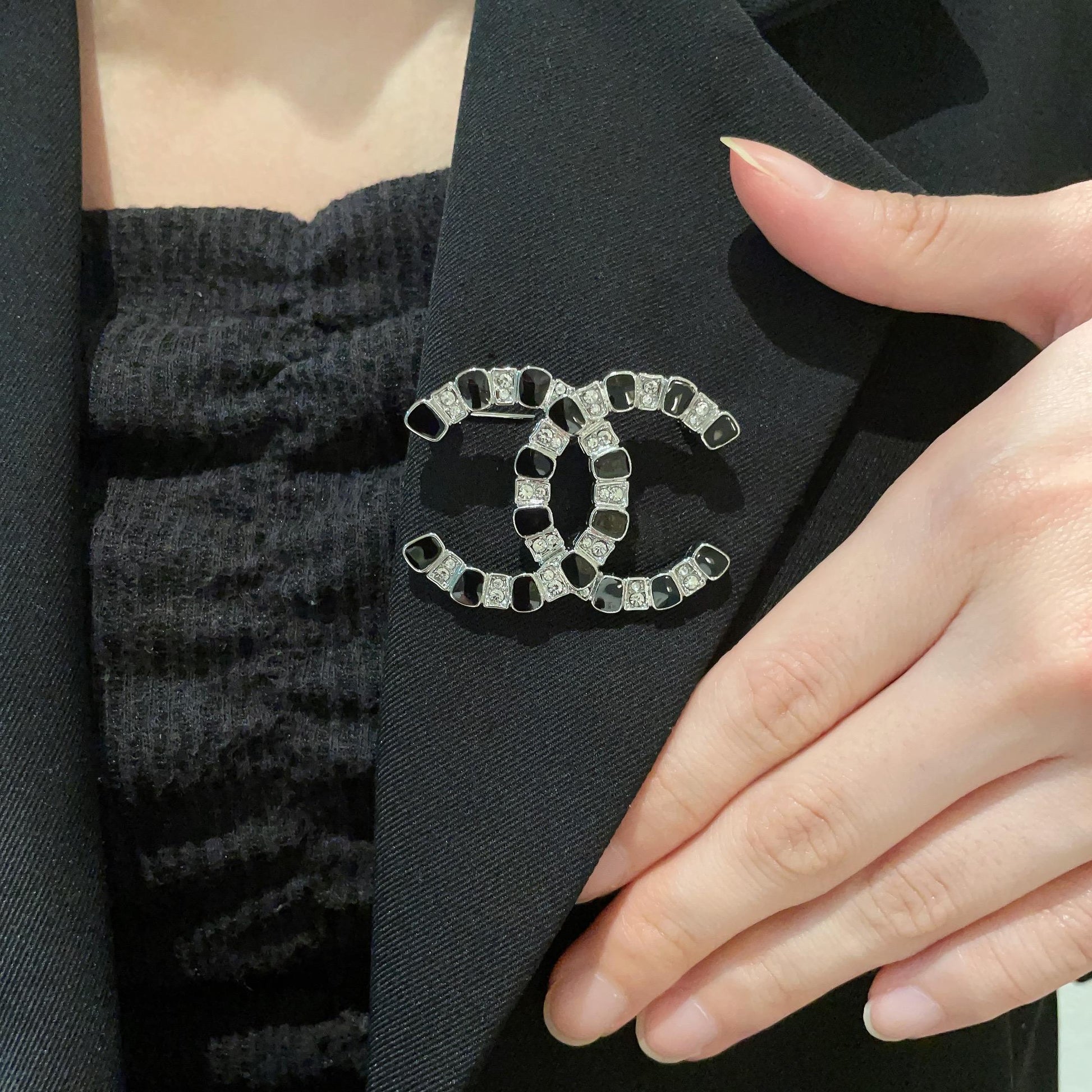 Signature Emblem Brooch in Polished Metal-Tone – Design 011 main product view