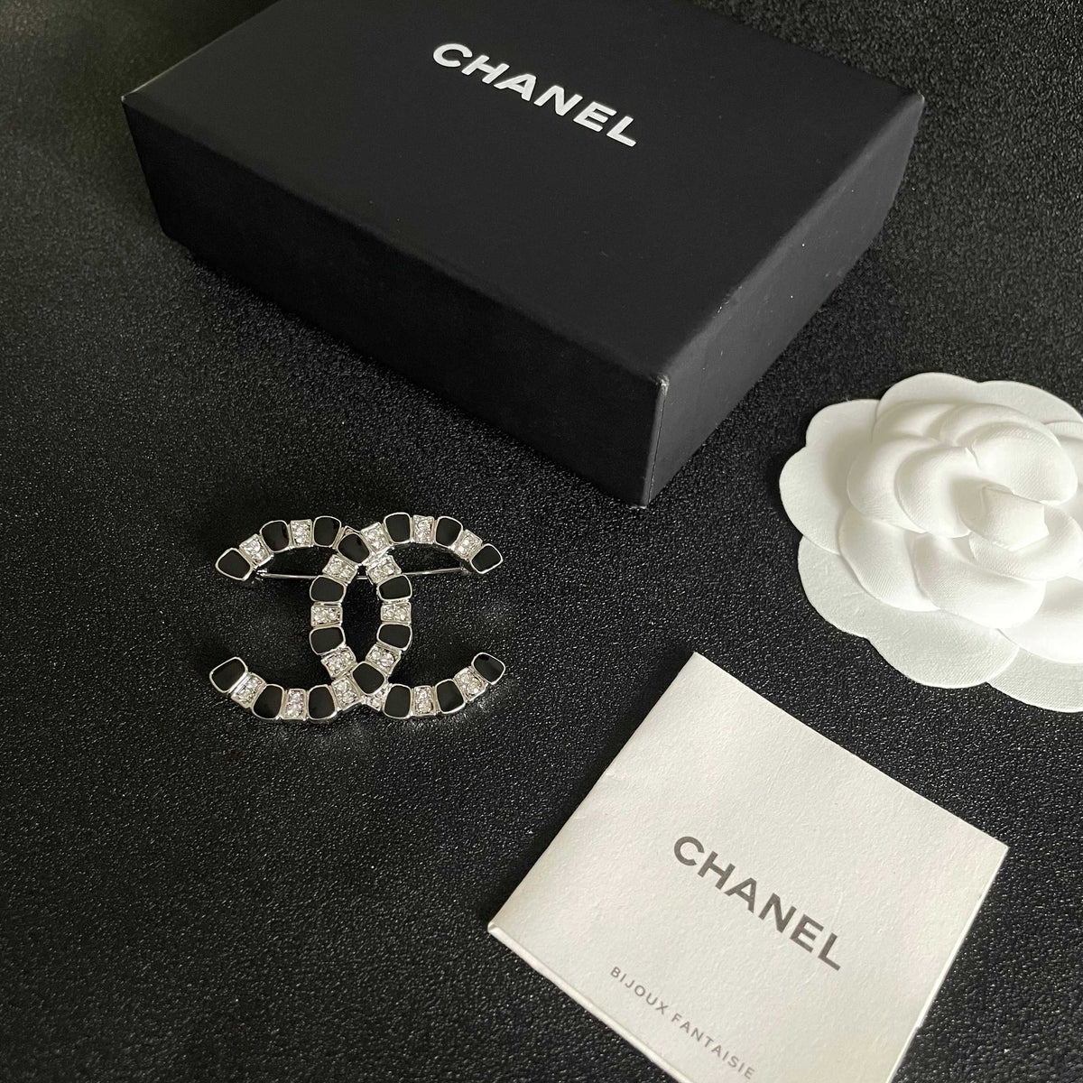 Signature Emblem Brooch in Polished Metal-Tone – Design 011 close-up detail