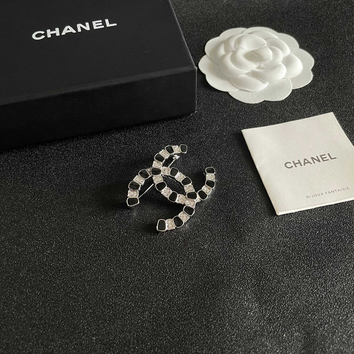 Signature Emblem Brooch in Polished Metal-Tone – Design 011 styled product view