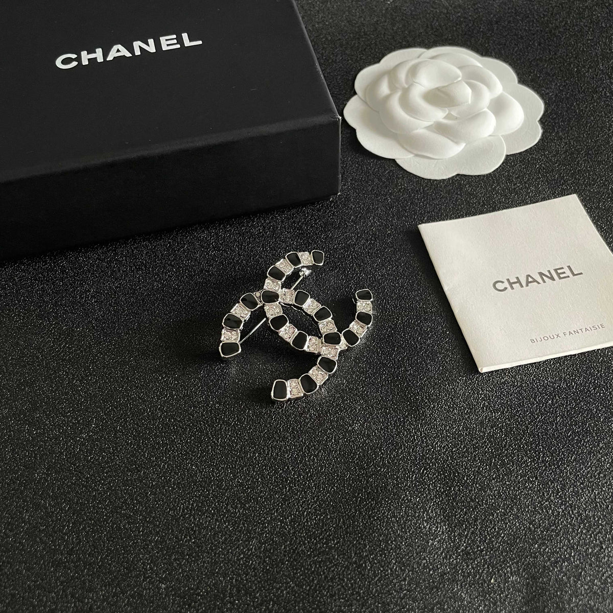 Signature Emblem Brooch in Polished Metal-Tone – Design 011 styled product view