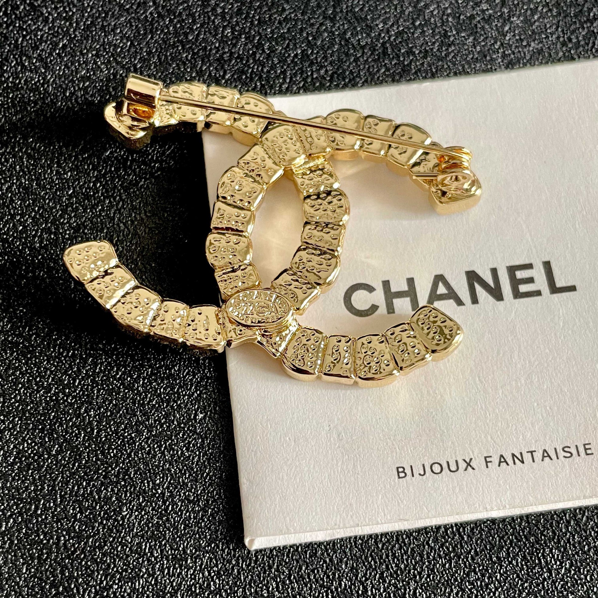 Signature Emblem Brooch in Polished Metal-Tone – Design 010 main product view